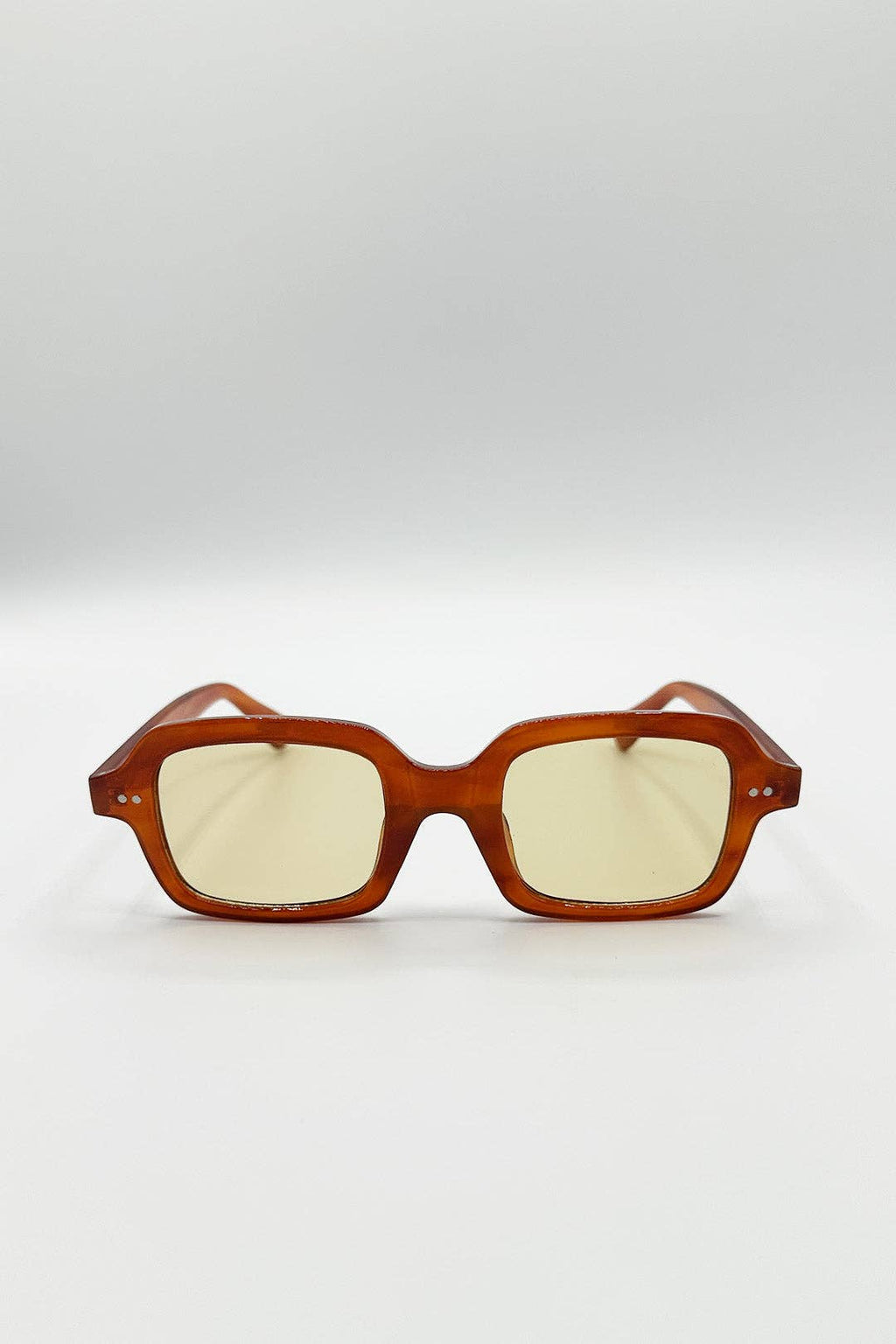 Bold Square Sunglasses In Brown