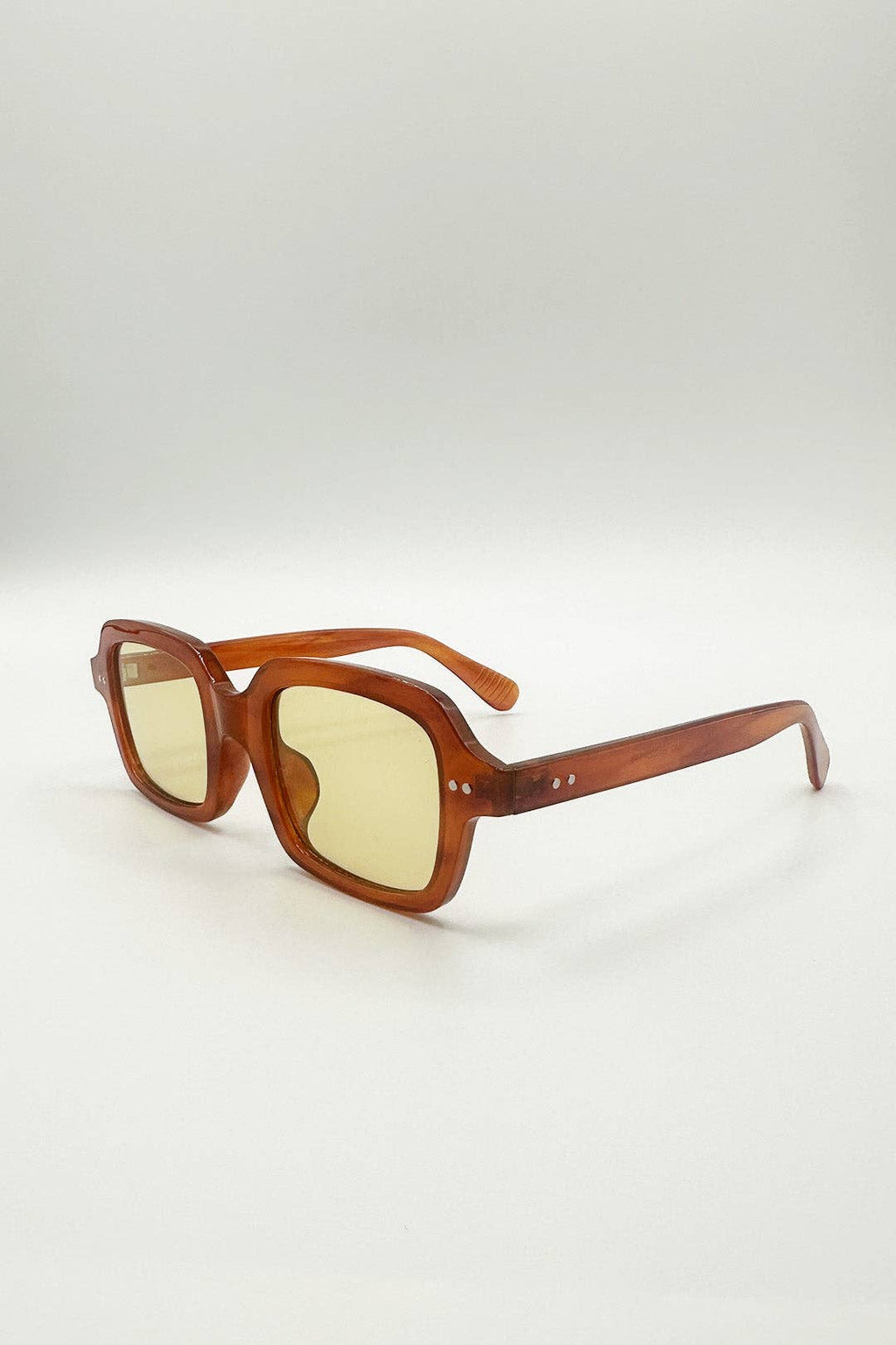Bold Square Sunglasses In Brown