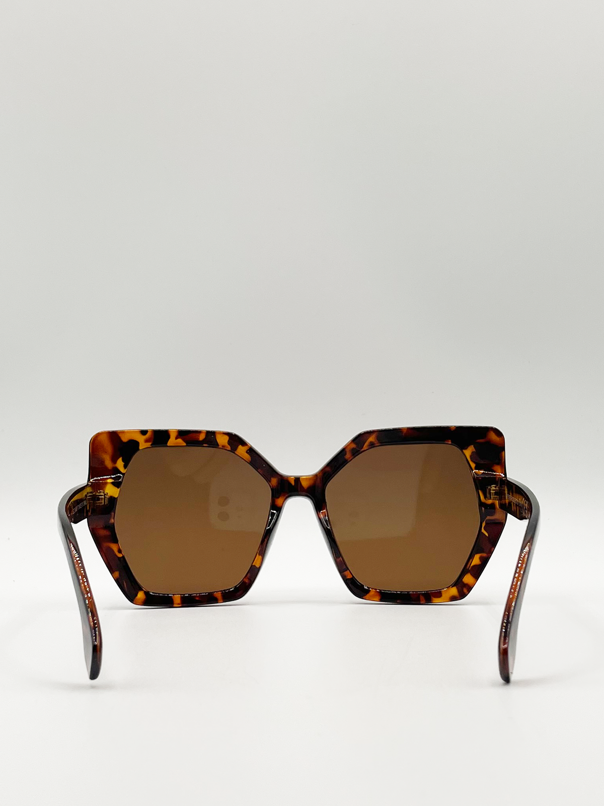 Tortoiseshell Oversized Cat Eye Mirror Sunglasses